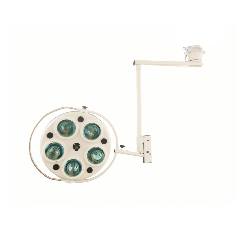 Lampă de operare cu halogen, fără umbră, cu 5 găuri Lampă de operare cu halogen, fără umbră, cu 5 găuri