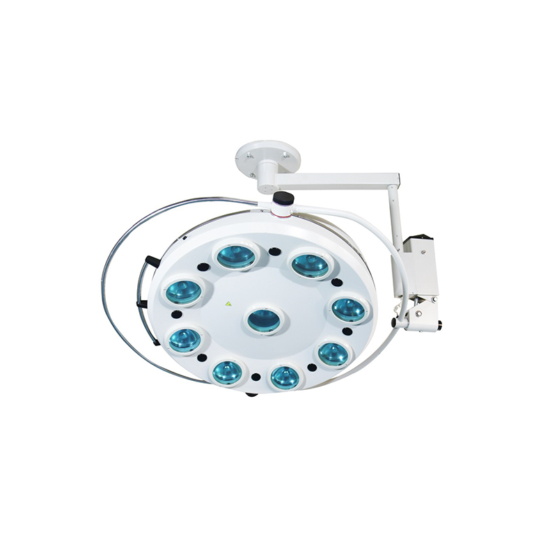 Lampă chirurgicală cu lumină rece, cu halogen, cu 9 găuri, montată pe tavan